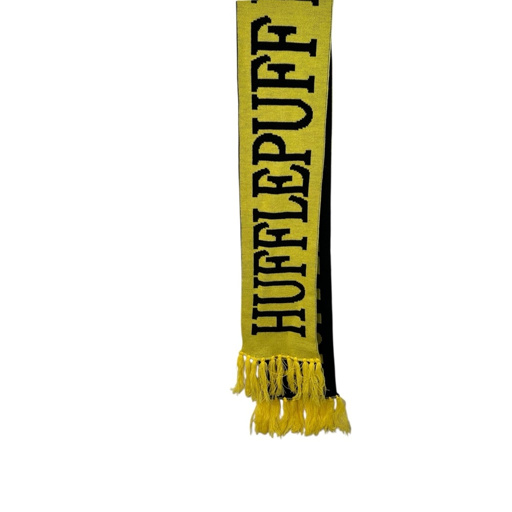 Harry Potter Hufflepuff Scarf Black Yellow Knit Striped Hogwarts Wizardcore